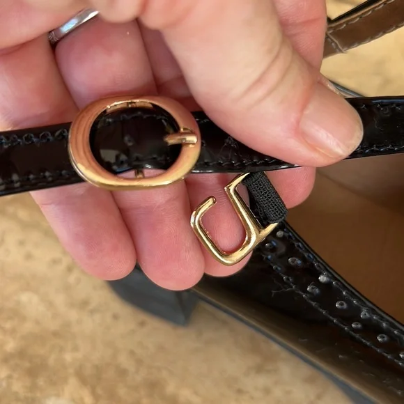 Chunky Mid High Block Heel T-Bar Platform Mary Jane - Picture 5 of 8